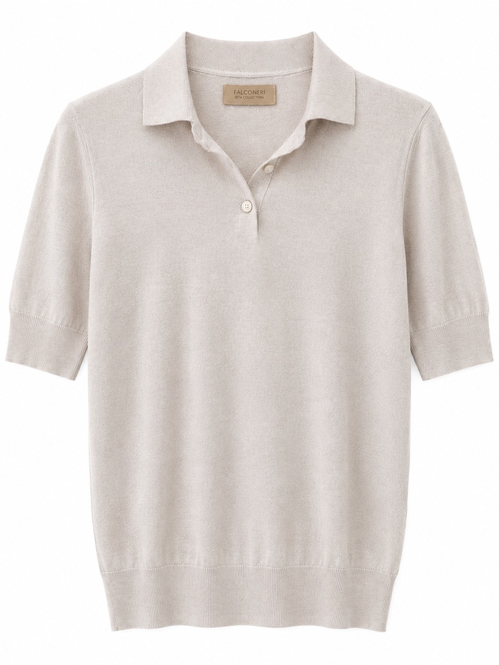 Falconeri Seta Collection Women's Short-Sleeve V-Neck Polo Sweater (Orig $225)